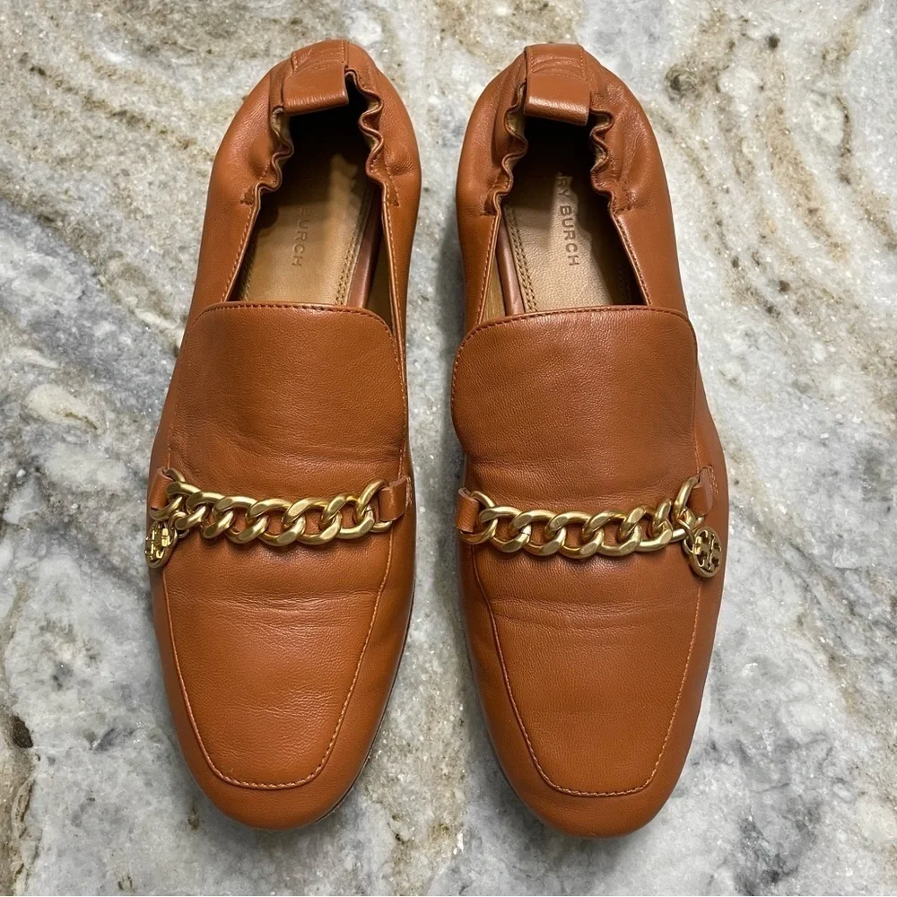Tory Burch Mini Benton Charm Loafer Calf Leather in Amber 8